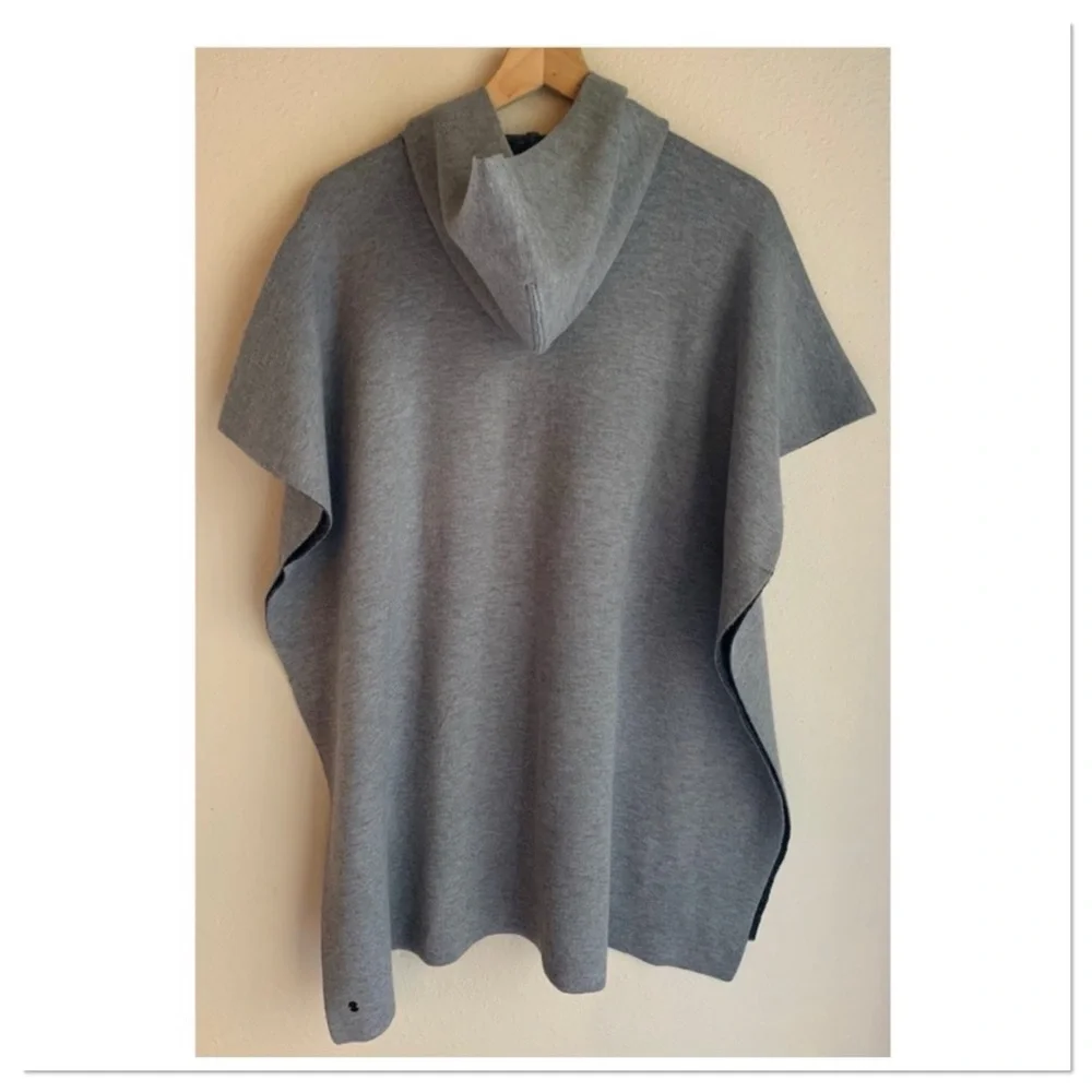 Lululemon All In A Day Hooded Cashmere Blend Poncho Gray One Size